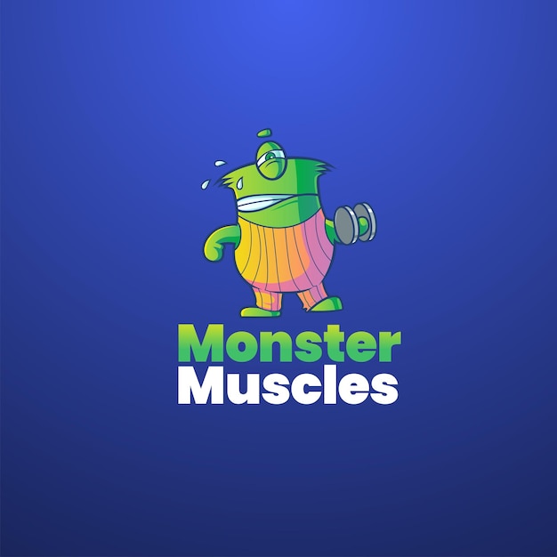 Création De Logo Vectoriel Monstre Muscles