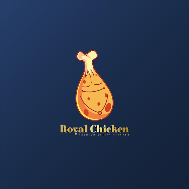 Création De Logo Vectoriel De Poulet Croustillant De Qualité Supérieure Au Poulet Royal