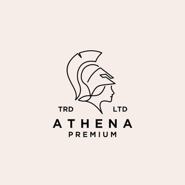 Création De Logo Vectoriel Premium Déesse Athéna