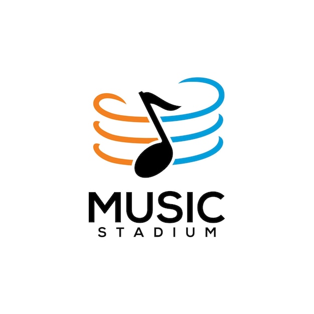 Vecteur création de logo vectoriel de salle de concert ou de festival de musique
