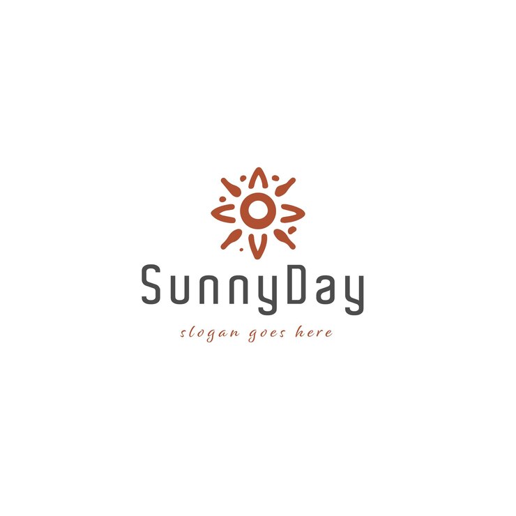Création de logo vectoriel soleil