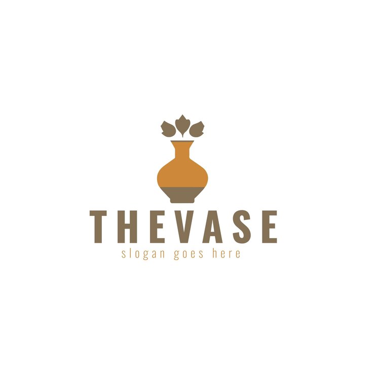 Création de logo vectoriel de vase