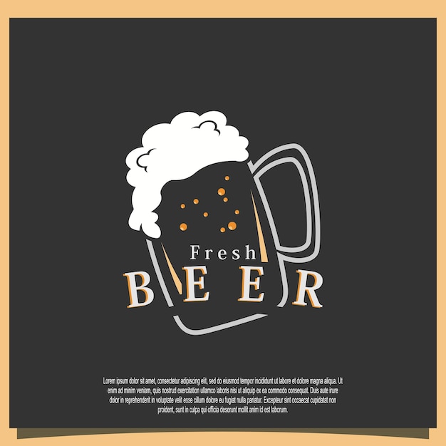 Création De Logo En Verre De Bière Artisanale Avec Concept Créatif