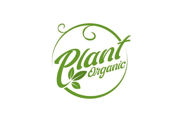Vecteur création de logo vert nature végétale symbole d'icône d'agriculture biologique entreprise en pleine croissance