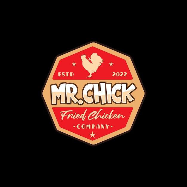 Création de logo Vintage Chicken Restaurant Fried Chicken Label