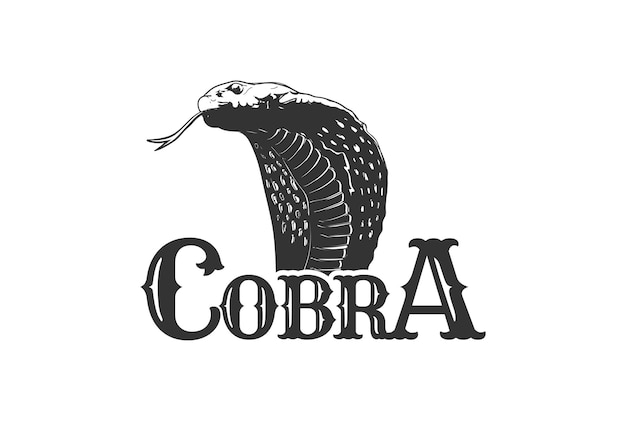 Création De Logo Vintage Retro Black Mamba Cobra Snake Head