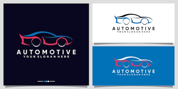 Création De Logo De Voiture Automobile Avec Un Concept Futuriste Moderne Vecteur Premium