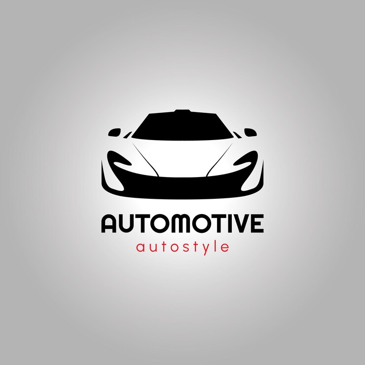 Création de logo de voiture de style automobile automobile avec illustration vectorielle de silhouette d'icône de véhicule de sport