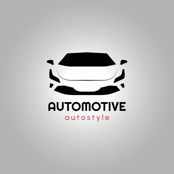 Création de logo de voiture de style automobile automobile avec illustration vectorielle de silhouette d'icône de véhicule de sport