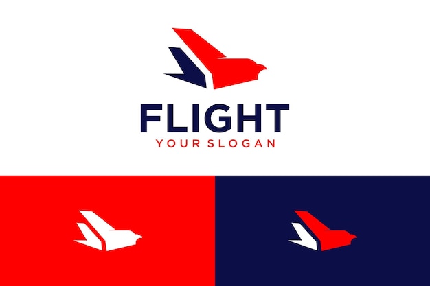 Création De Logo De Vol Avec Vitesse Et Oiseau Ou Avion