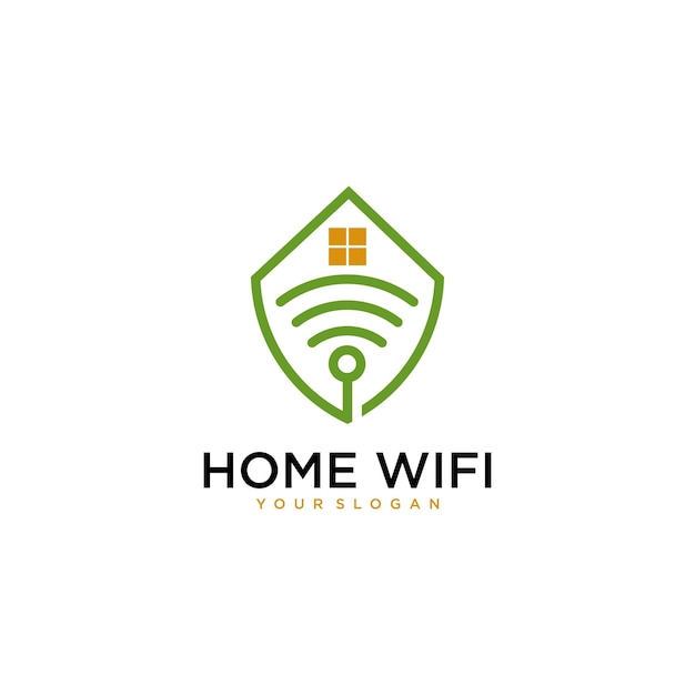 Vecteur création de logo wifi à domicile