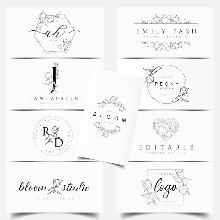 Création de logos botaniques féminins