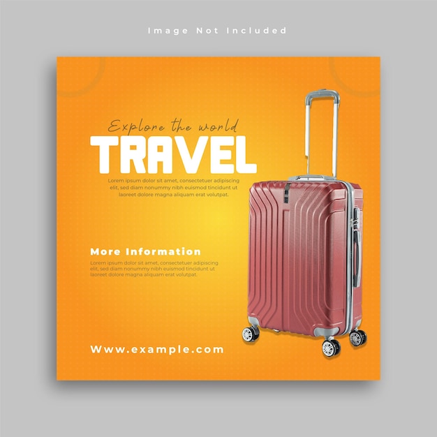 Création d'un modèle de bannière web pour les agences de voyages et de tourisme.