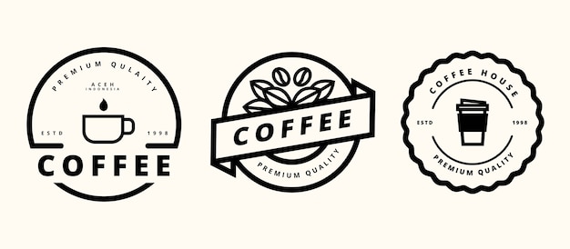 Création De Modèle De Logo Café Rétro