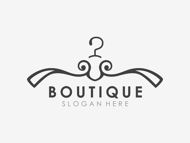 Vecteur création de modèle de logo de cintre de boutique