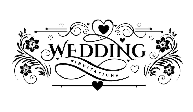 Vecteur création de modèle de logo d'invitation de mariage