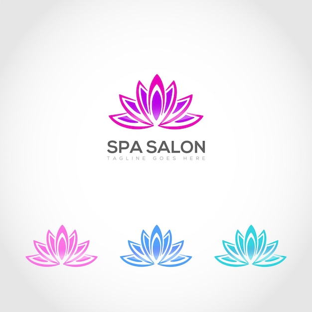 Création De Modèle De Logo Spa Salon Fleur De Lotus Vecteur Gratuit