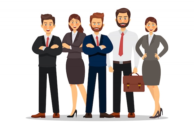 Création de personnage de gens d'affaires. Illustration vectorielle