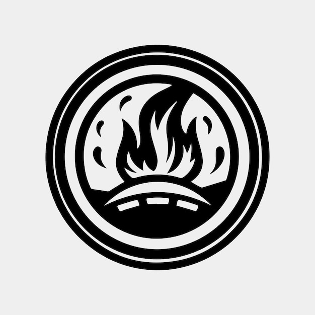 Création de vecteur de logo emblème de feu