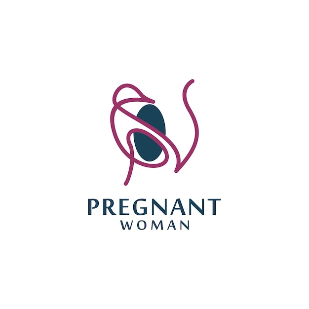 Création de vecteur de logo femme enceinte