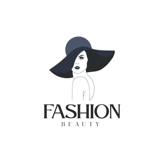 Création De Vecteur De Logo De Mode Beauté Chapeau