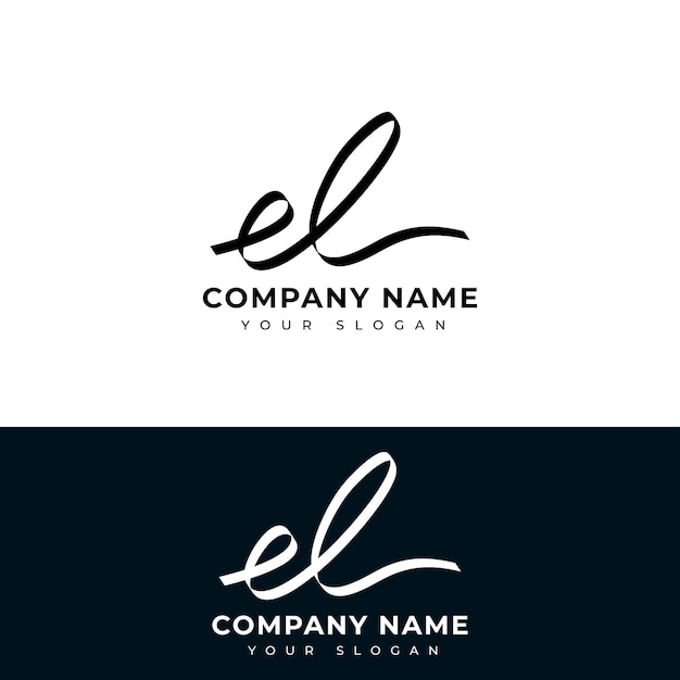 Création de vecteur de logo de signature initiale El