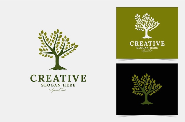 Création Vectorielle De Logo D'arbre Créatif Parfaite Pour Le Logo Ou L'image De Marque De L'entreprise