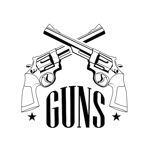Création vectorielle de logo d'armes croisées