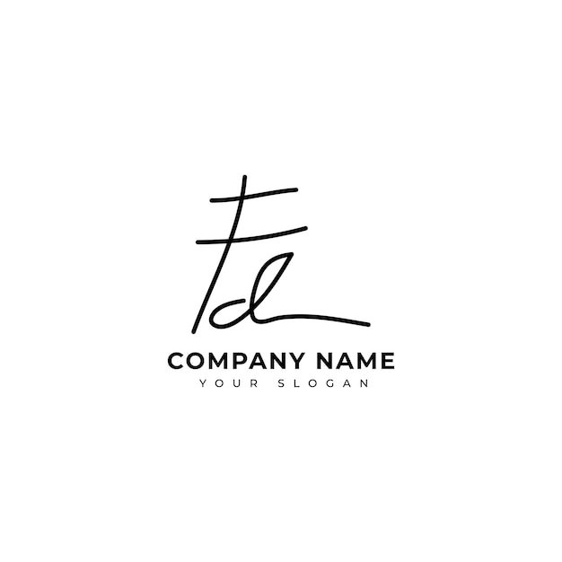 Création vectorielle de logo de signature initiale Fd