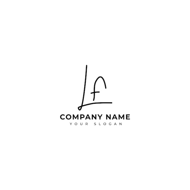 Création vectorielle de logo de signature initiale LF