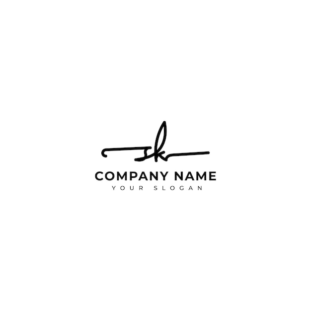 Création vectorielle de logo de signature initiale SK