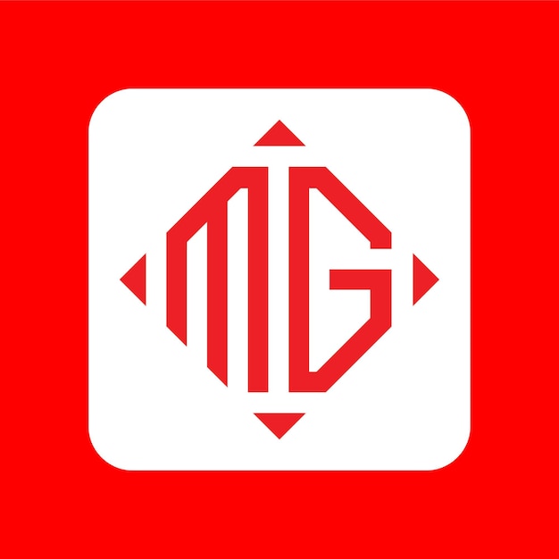 Vecteur créations simples et créatives de monogramme initial mg logo designs