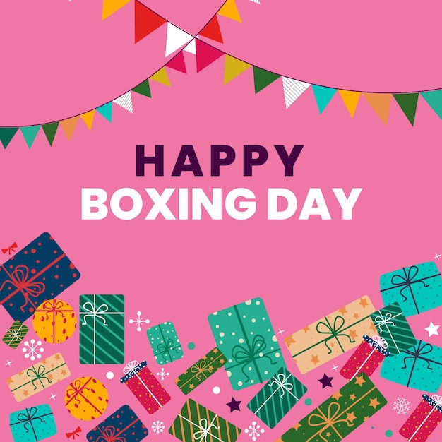 Creative Design Happy Boxing Day Stock D'art Vectoriel