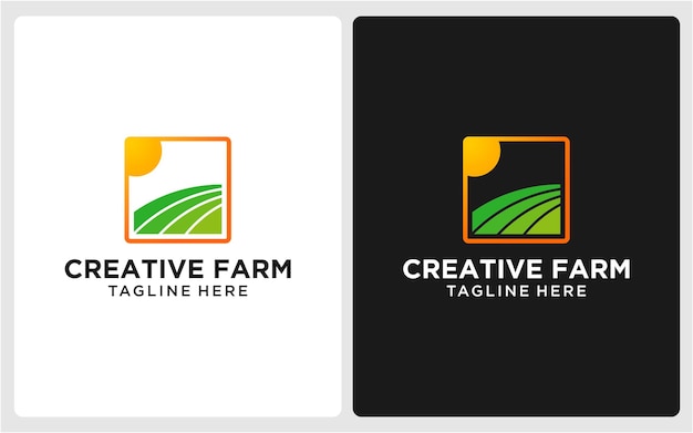 Creative Farm Logo Design Ligne Simple Moderne 2