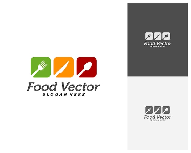 Creative Food Logo Design Vector Restaurant Food Court Cafe Logo Template Icône Symbole Illustration