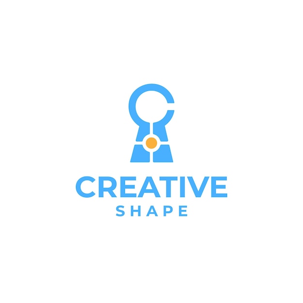 Creative Key Trou Logo Creative Security Privacy Logo Design Concept Abstrait Déverrouiller Design Lock