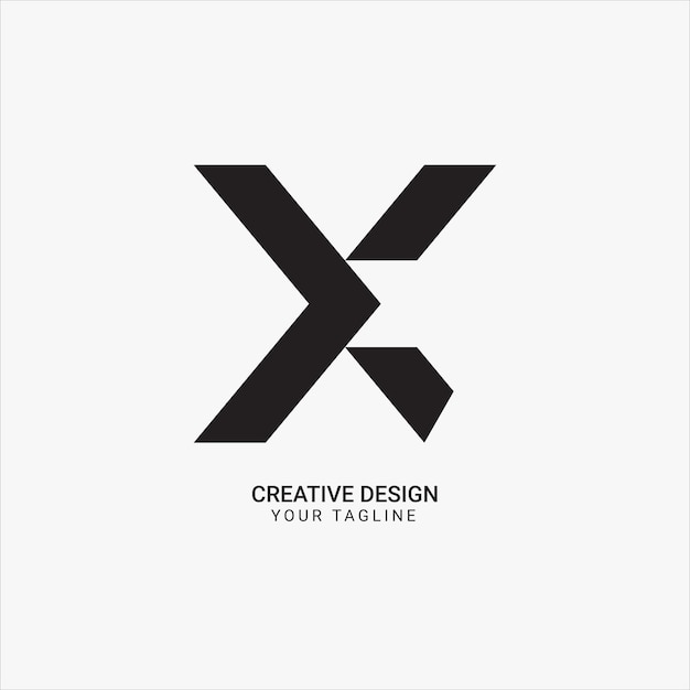 Creative X lettre initiale minimale élégante entreprise moderne marque unique logo design
