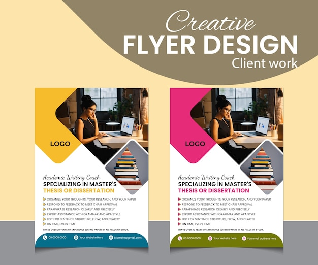 Vecteur creativeflyer design pour une conception de site web