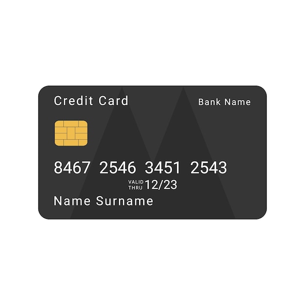 Vecteur crédit carte de débit mockup