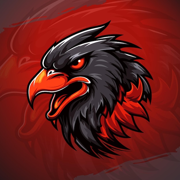 Creepy Crow Illustrative Mascot Logo for Sport amp Esport Team Embrassez le côté obscur