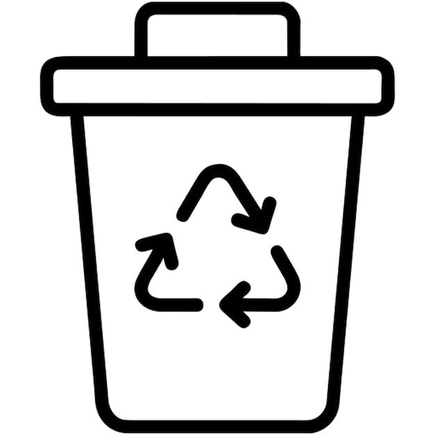 créer une icône d'une poubelle de recyclage pour représenter des pratiques respectueuses de l'environnement