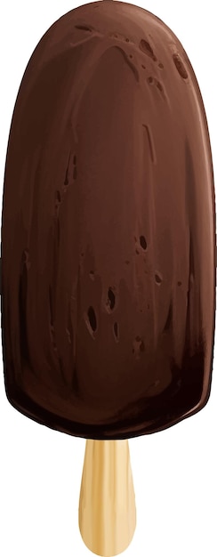 Vecteur crème glacée au chocolat détaillée illustration vectorielle belle main dessinée