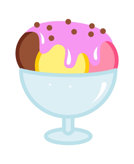 Vecteur crème glacée sweet food icon illustration vectorielle