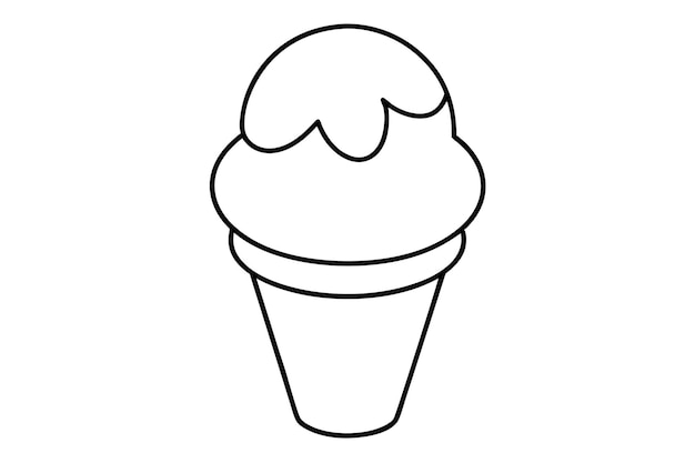 la crème glacée Vector Illustration et dessin en ligne