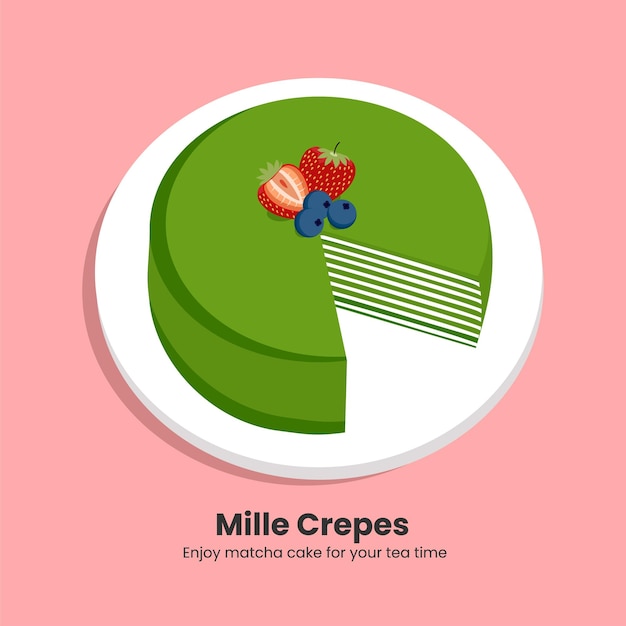 Crêpes mille matcha pour votre tea time