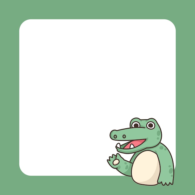 Crocodiles Bloc-notes Illustration De Dessin Animé Mignon