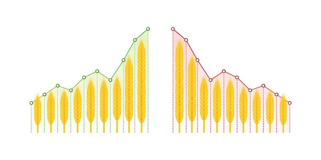 Croissance Des Prix Des Céréales La Crise Des Céréales Vector Stock Illustration