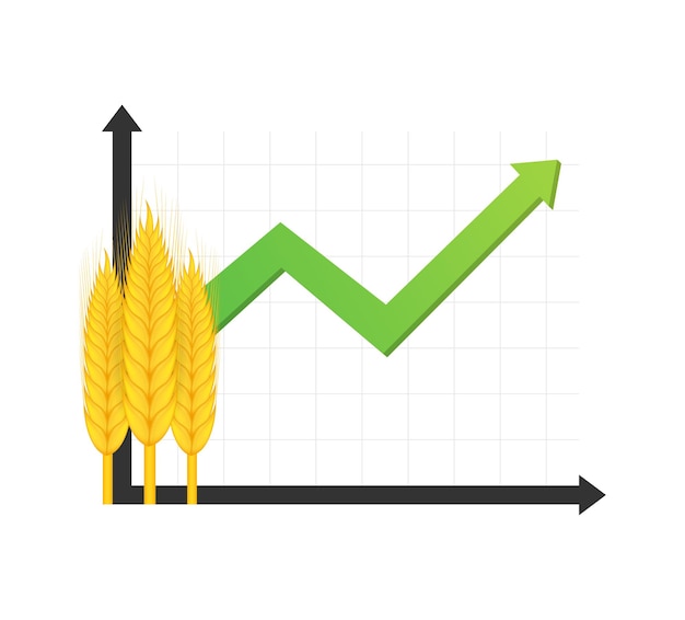 Croissance Des Prix Des Céréales La Crise Des Céréales Vector Stock Illustration