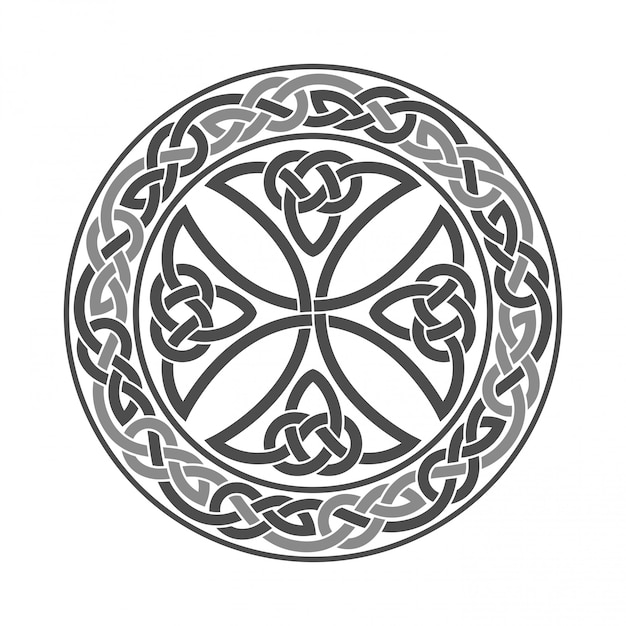 Vecteur croix celtique ornement ethnique géométrique