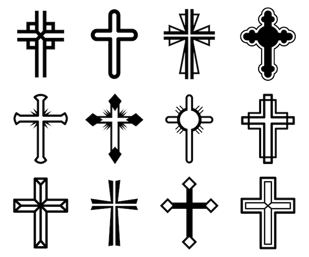Croix chrétienne Symboles catholiques illustration